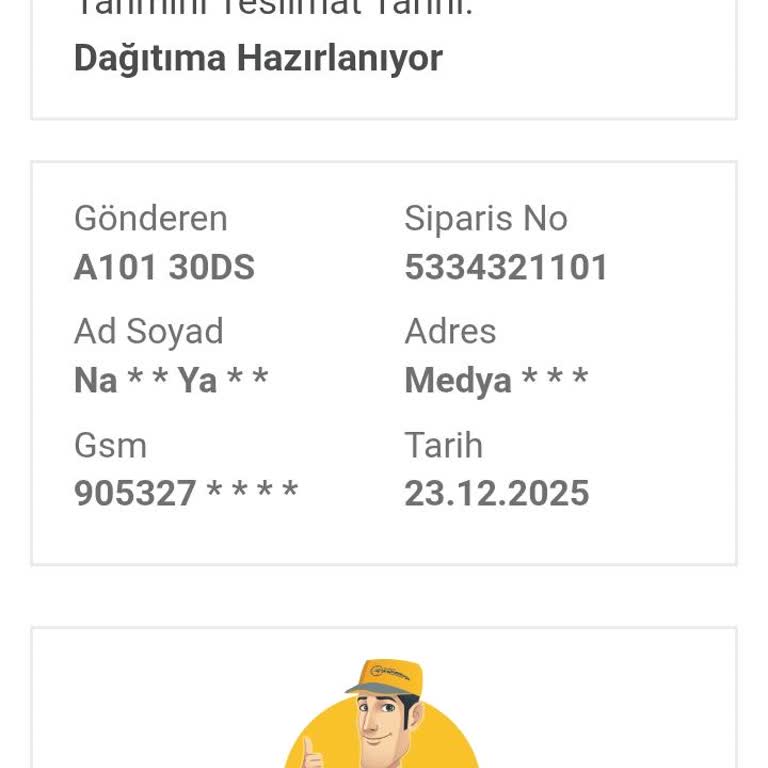 A101 Ve Bir Günde XL'den Teslim Edilmemesi Ve Yanıltıcı Bilgi