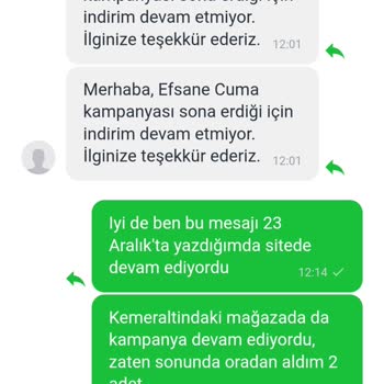 Web Sitesindeki %50 İndirim Kampanyası Uygulanmadı, Mağaza Bilgisiyle Çelişiyor Ve Destek Cevapsız