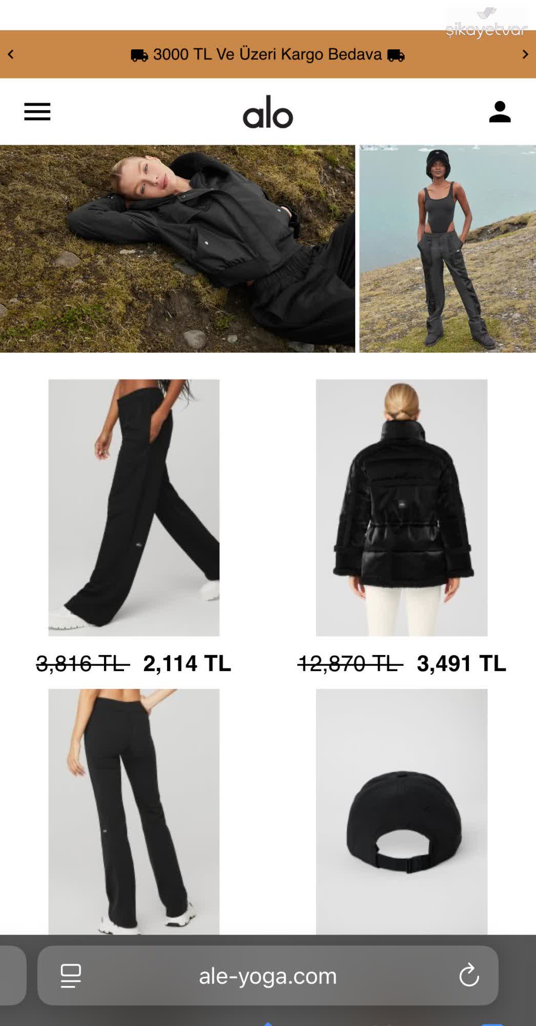 Alo Yoga Alo Yoga Trkiye Markasn Taklit Eden Sahte nternet Sitesi -  ikayetvar