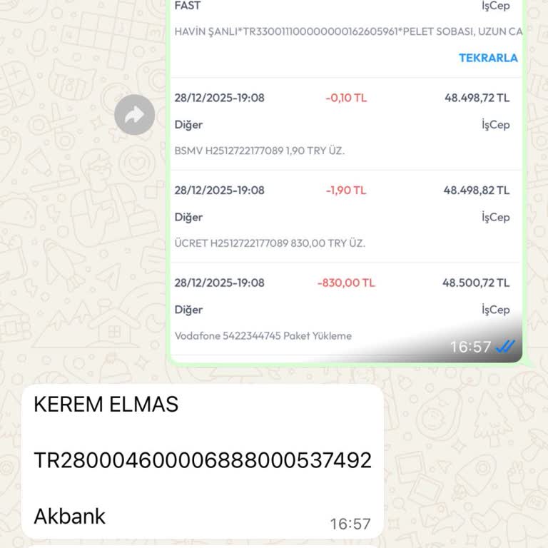 Doganerdem.gsm Tekrar tekrar Para İstiyor