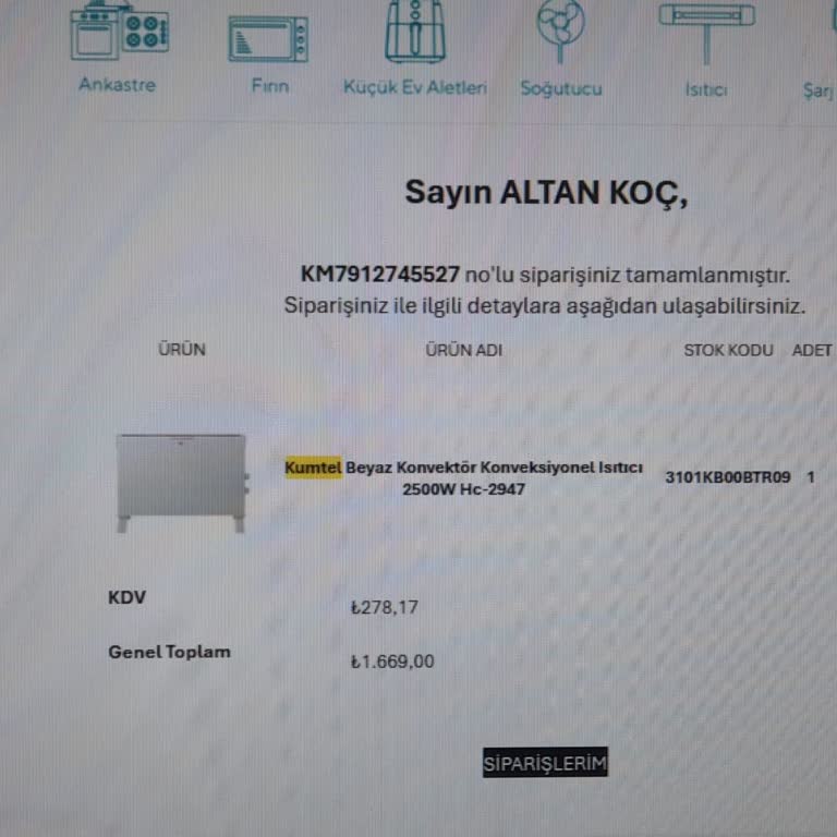 Kumtel'den Siparişim Teslim Edilmedi, Kargo Yanıltması Ve Destek Eksikliği
