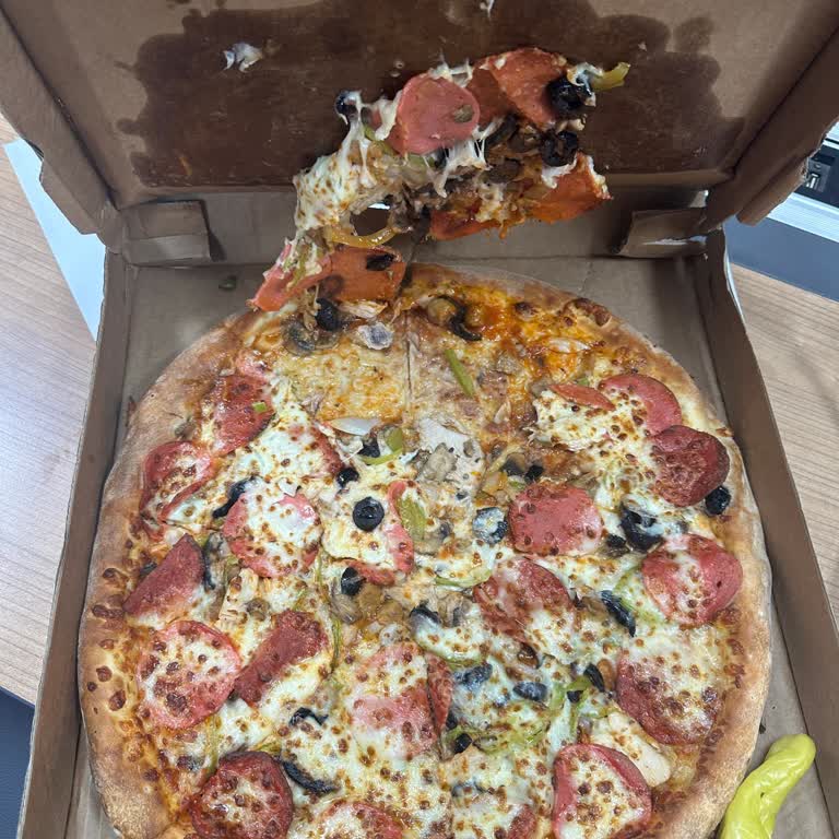 Papa John's Pizza Yapışık Malzemeler Ve Sünger Hamur