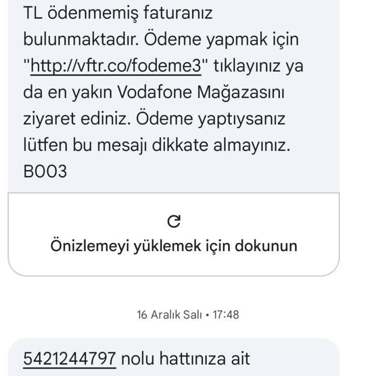 Kullanmadığım Ay İçin Kesilen Vodafone Faturasına Ve Yasal İşlem Tehdidine İtiraz