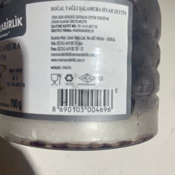 MarmaraBirlik Zeytininde Bozulmuş Doku Ve İade Talebi
