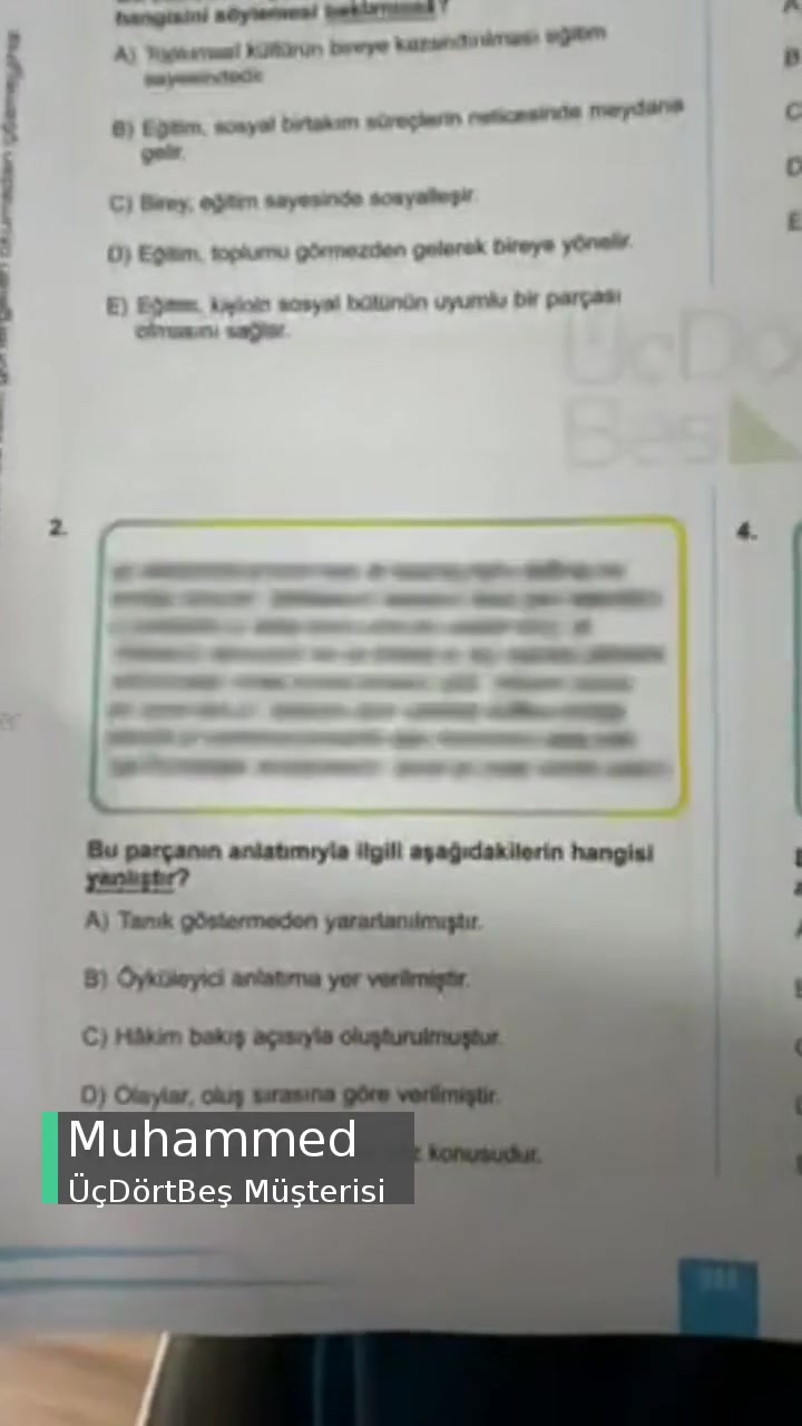 Üçdörtbeş Soru Bankasında Sorular Okunmuyor! videonun kapak resmi