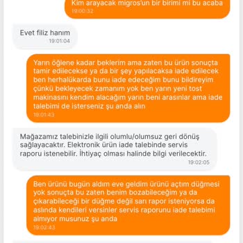 Eksik Parçalı Tost Makinesi Ve Cevapsız İade Süreci