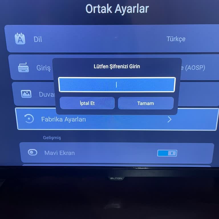 Şifre Sorunu Nedeniyle Fabrika Ayarlarına Erişilemedi