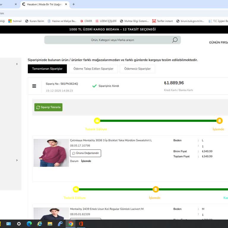 Siparişte Eksik Ürün Ve İade Talebi