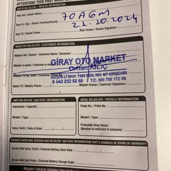 Kısa Sürede Şanzıman Arızasına Neden Olan Akü Ve Değişim Reddine Karşı