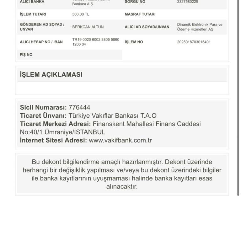 Dinamik Pay'de 500 TL Yatırımım Yansımadı Ve Müşteri Hizmetleri Cevapsız