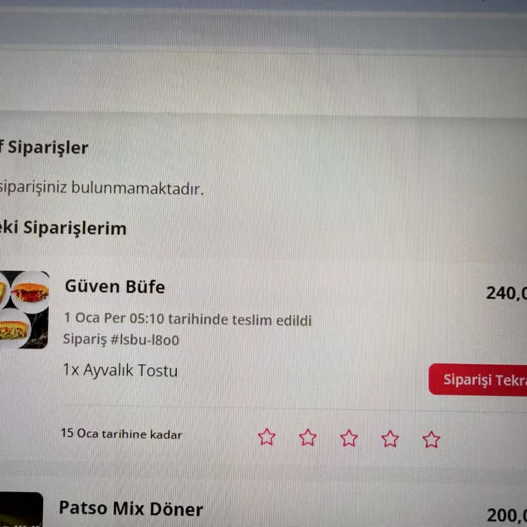 Yemek Sepeti'nde İptal Edilen Sipariş Teslim Edildi Olarak İşaretlendi, İade Bekleniyor