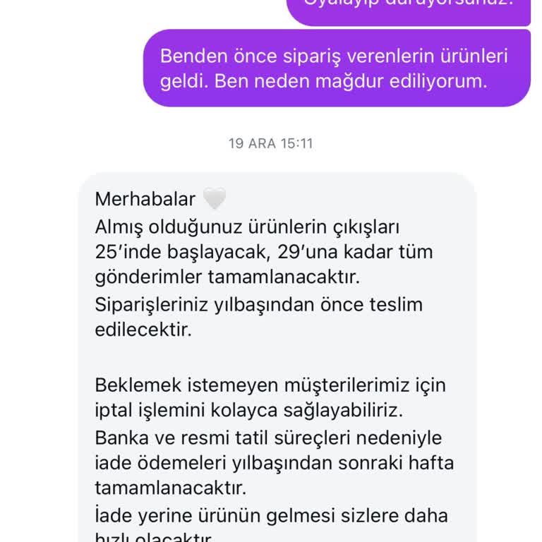 İkili Takımın Teslimat Gecikmesi Ve Bilgilendirme Eksikliği