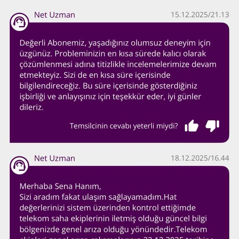 Fiber İnternet Kesintisi Ve Ücret İadesi Talebi