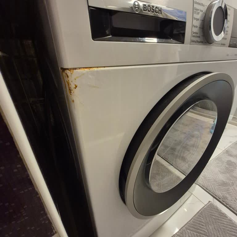 Bosch Çamaşır Makinesinde Deterjan Haznesi Altındaki Paslanma İçin Ücretsiz Parça Değişimi Talebi