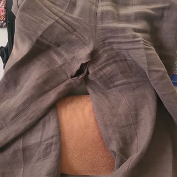 Manuka Online'dan Aldığım Keten Pantolon İkinci Kullanımda Yırtıldı Ve Destek Yok