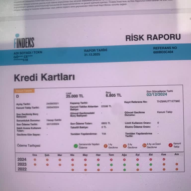 Findeks Kredi Notum 0 Ve 6 Aydır Güncellenmiyor