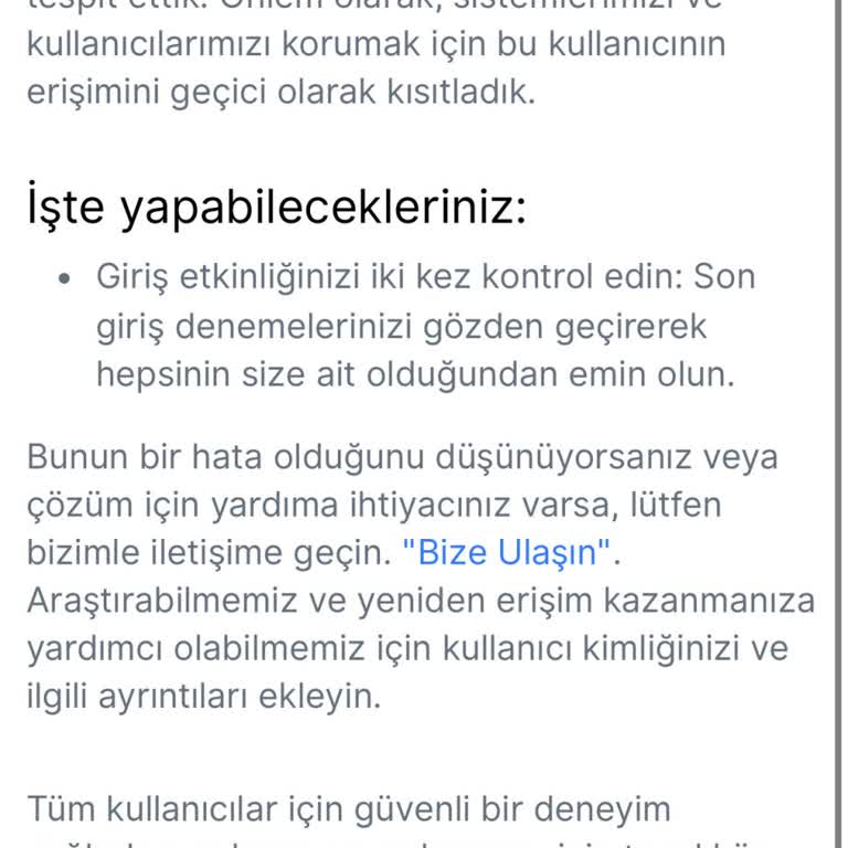 VFS Global Hesabıma Giriş Yapmaya Çalıştığım Anda “Kullanıcı Erişimi Kısıtlandı” Hatası Alıyorum!