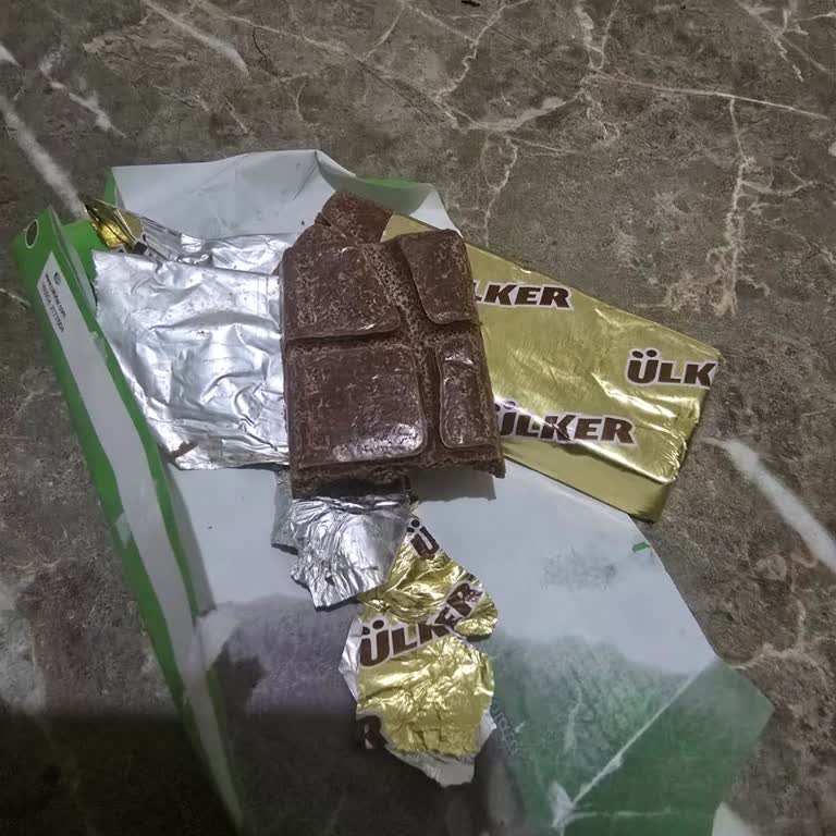 A101'den Alınan Ülker Çikolatasının Beyazlaşmış Ve Bozulmuş Görünümü
