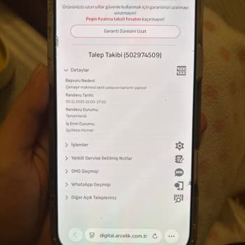 Arçelik Çamaşır Makinesindeki Sürekli Gürültü Ve Yetersiz Servis Müdahaleleri
