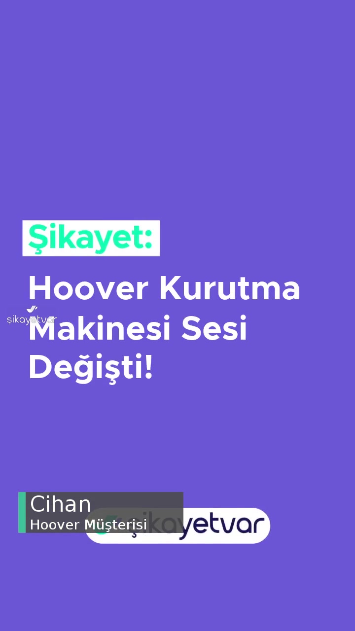Hoover Kurutma Makinesi Ses Değişikliği videonun kapak resmi