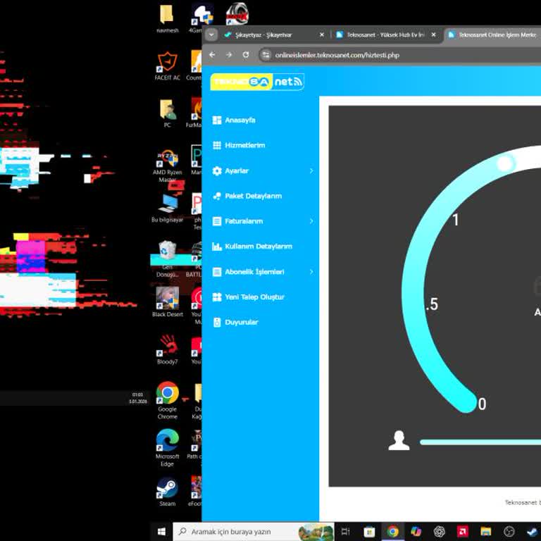 Teknosanet'te Kesintili İnternet Ve Yüksek Ping, Müşteri Hizmetine Ulaşılamıyor