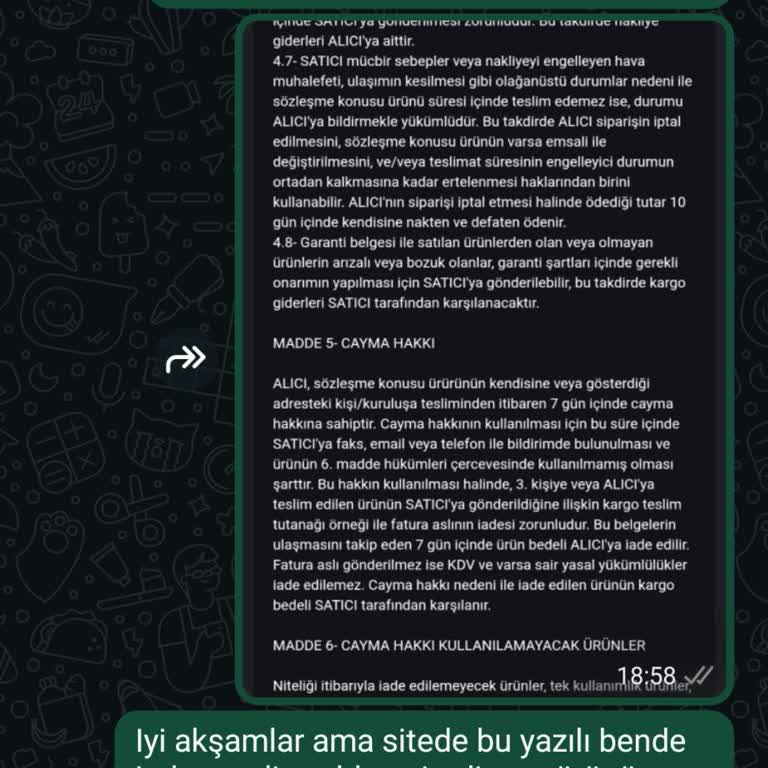 Cayma Hakkı İhlali Ve Kredi Kartı İade Reddi