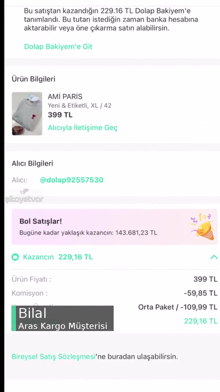 Aras Kargo Fazla Desi İçin Dava Açacağım videonun kapak resmi