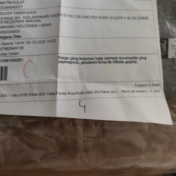 Eksik Gönderilen Atletler İçin Açık İspat Ve İade Talebi