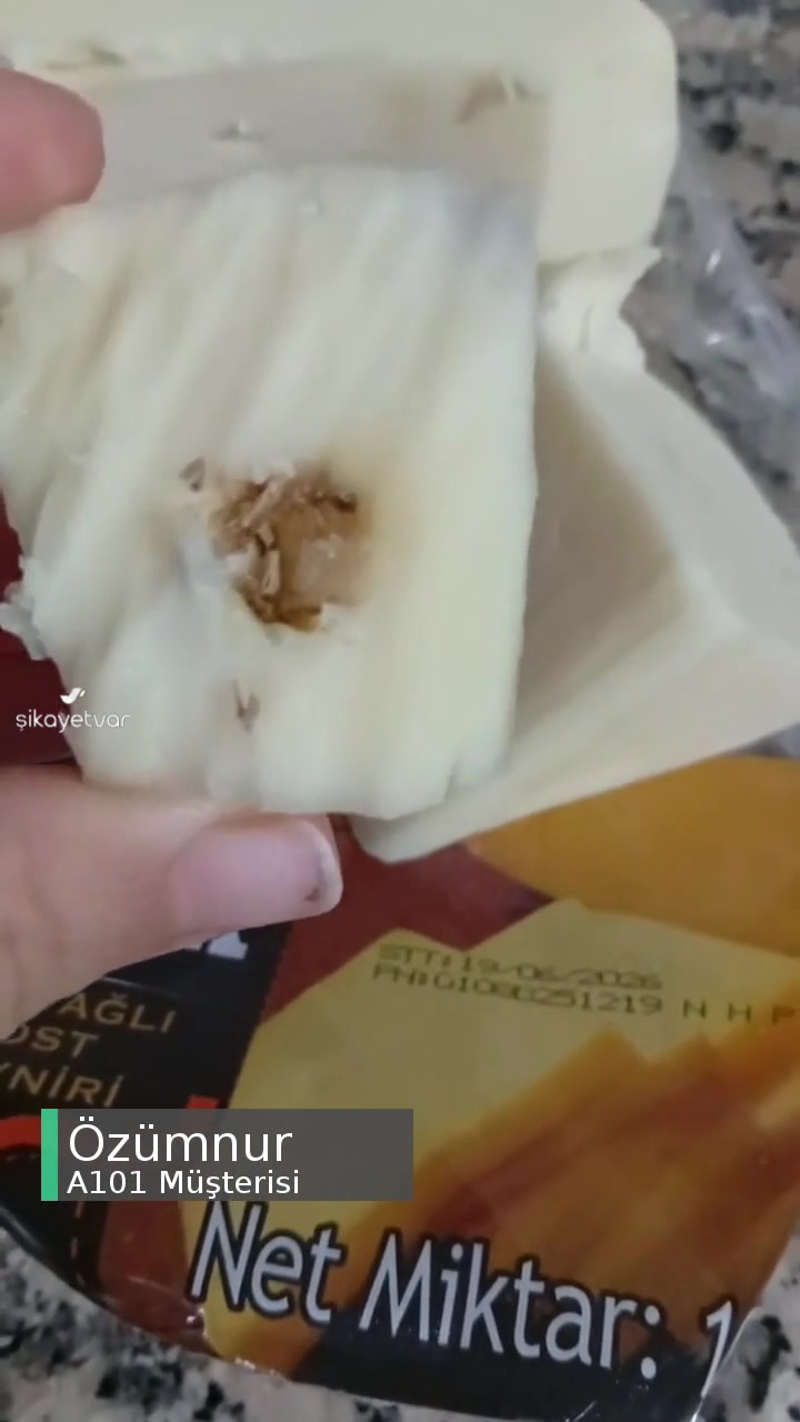 A101 Ahir Kaşar Peynirinden Yabancı Madde Çıkması! videonun kapak resmi