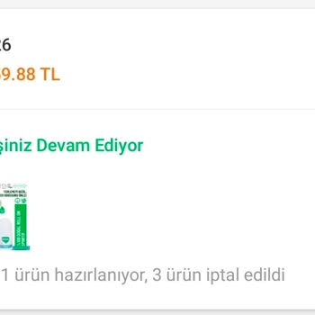 İptal Edilen Üç Ürünün Kampanyalı Fiyatla Yeniden Gönderilmesi