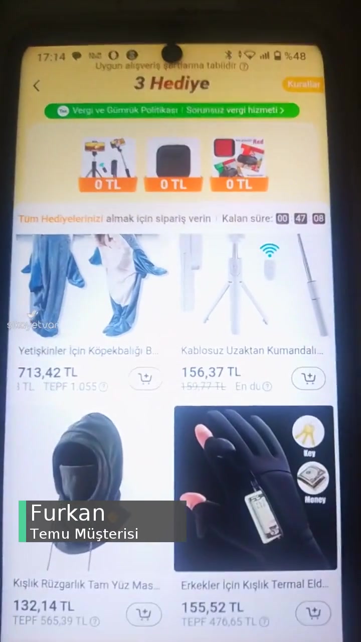 Temu 3 Tane Bedava Alma Hak Yanıltmacası! videonun kapak resmi