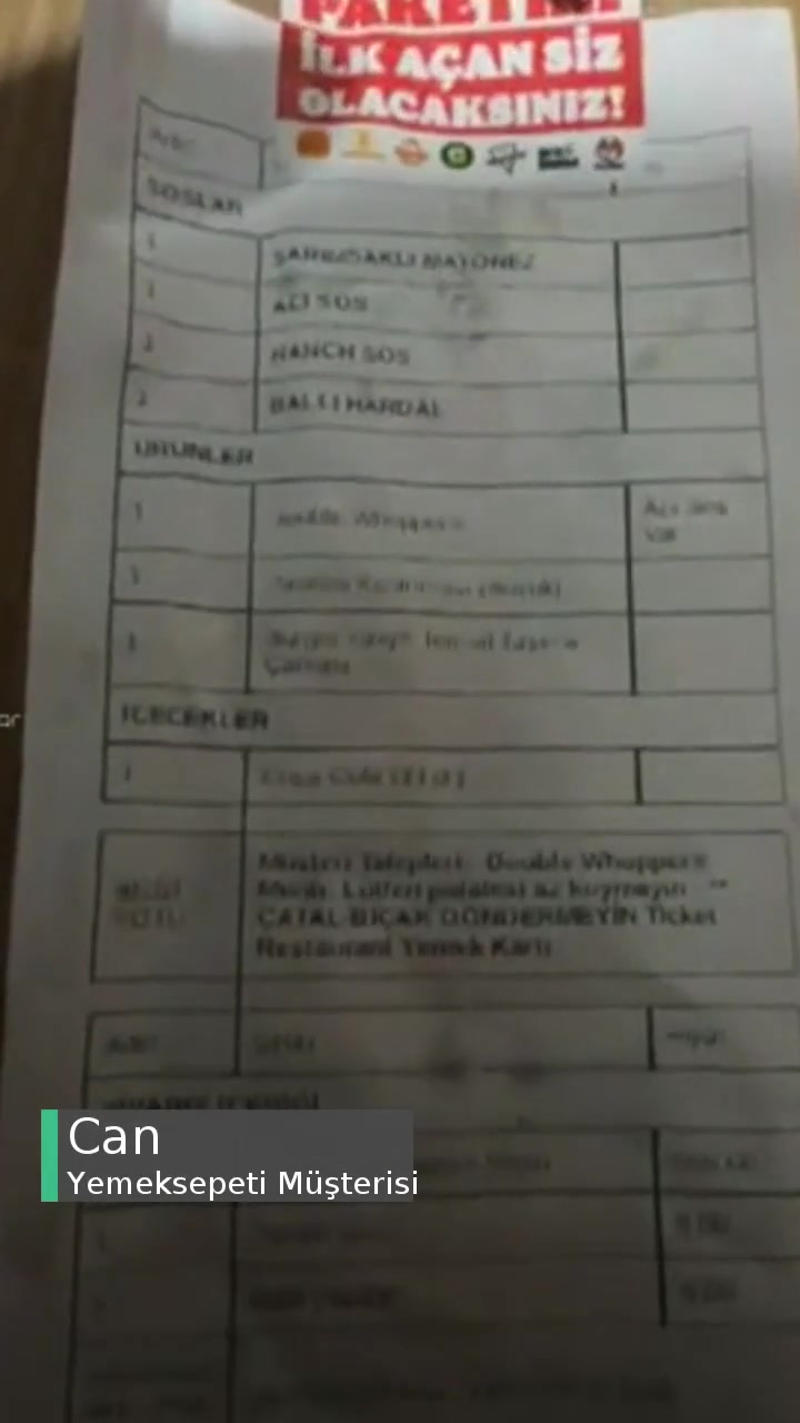 Yemeksepeti Termal Çanta Ve Ürünün Buz Gibi Gelmesi Burger King videonun kapak resmi