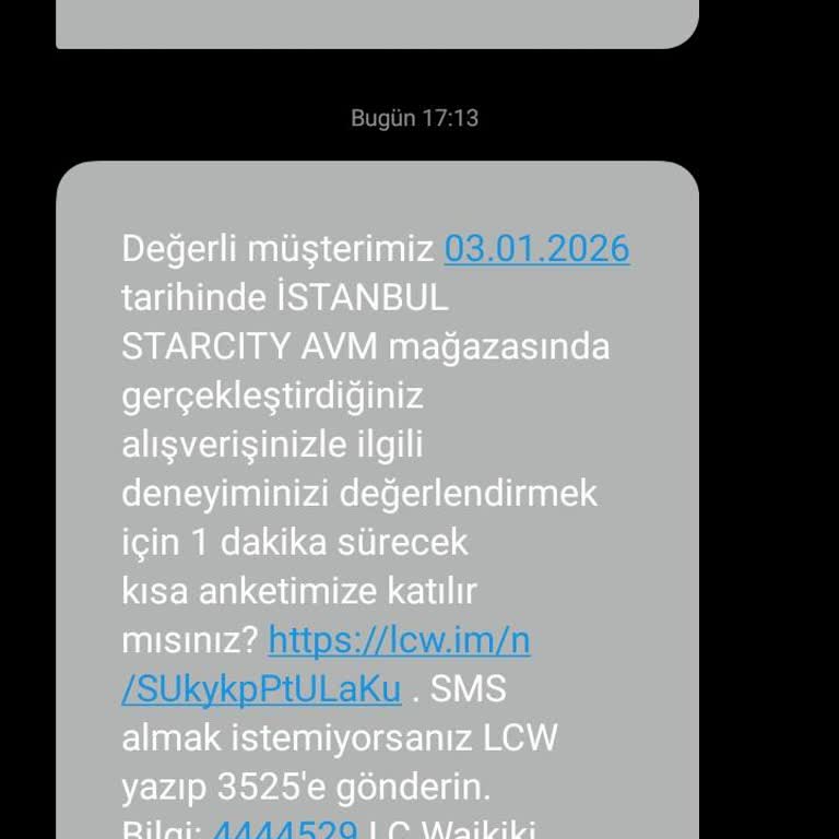 LCW Uygulamasından Sipariş Olmadan Gelen Değerlendirme Mesajı Güveni Zedeliyor