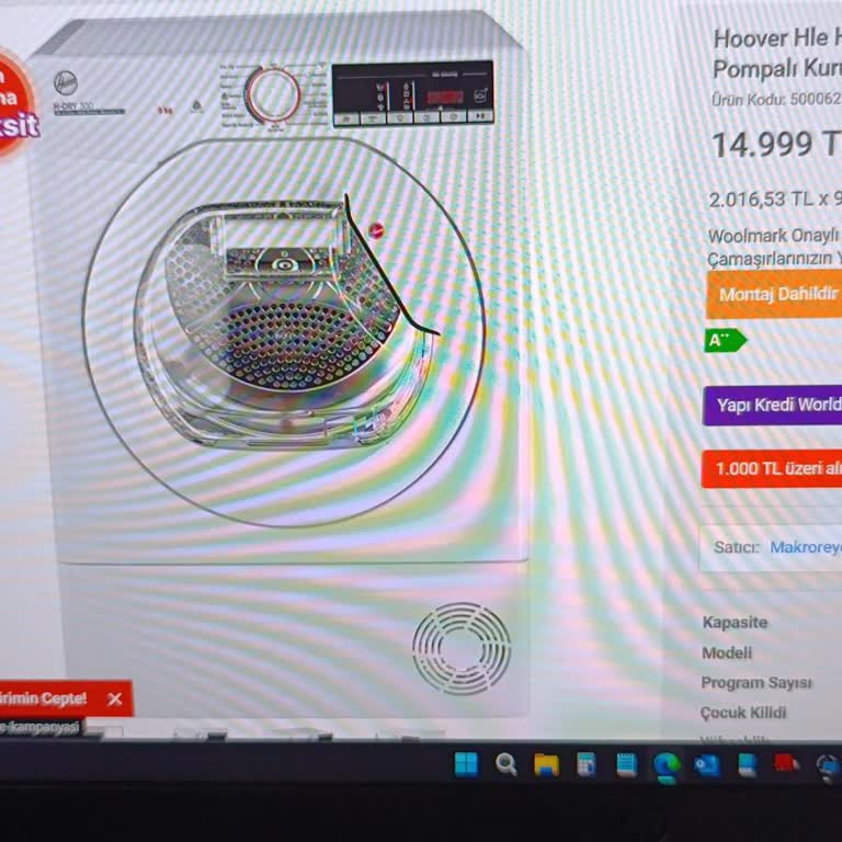 Hoover Kurutma Makinesinde Eksik Hortum İçin Ücret Talebi Kabul Edilemez