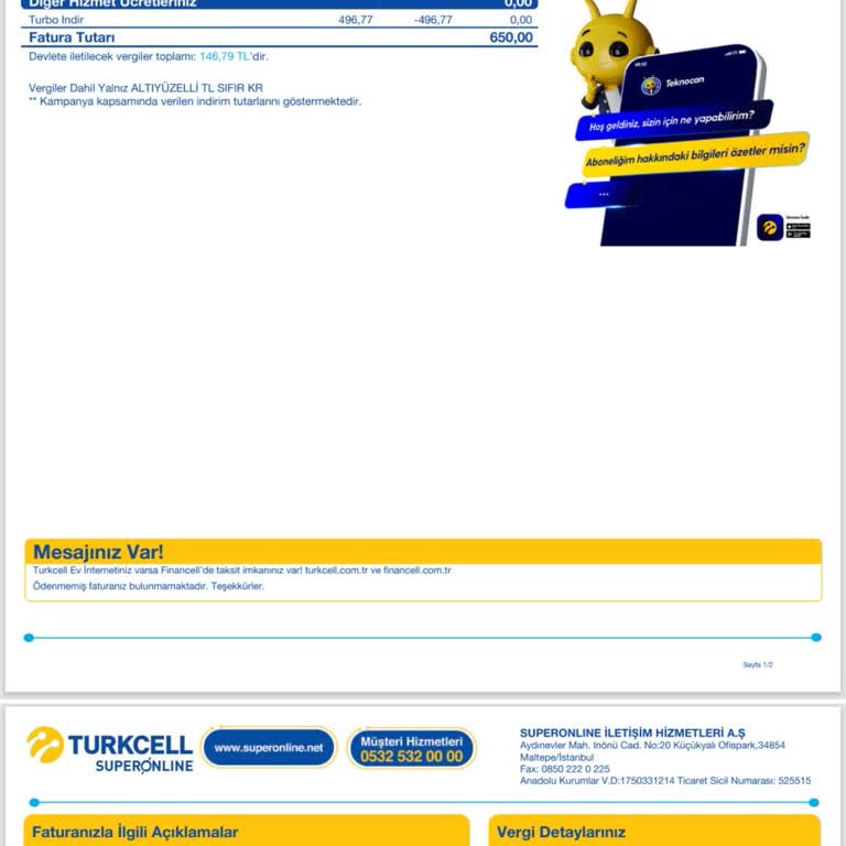 Aynı Taahhütte Farklı Hız İçin Çifte Ücretlendirme Ve Bilgilendirme Eksikliği
