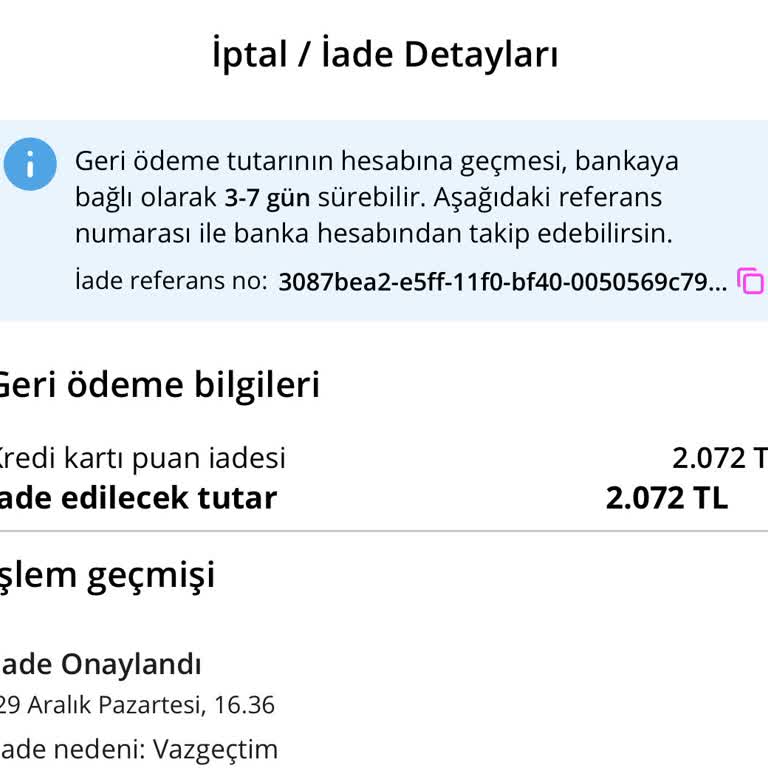 İade Tutarı Gecikmesi Ve İletişim Sorunları
