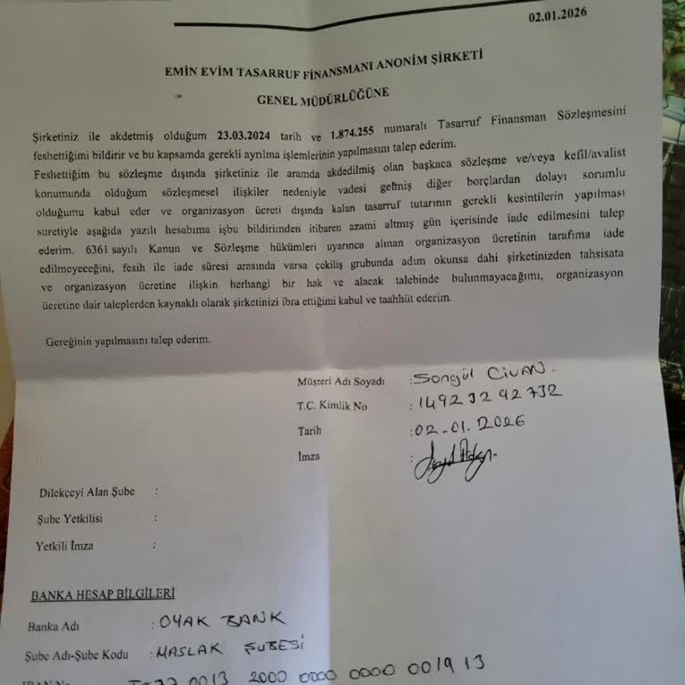 Sözleşme İptali Sonrası 90 Bin TL Kesinti Ve 60 Gün Bekleme Şikayeti