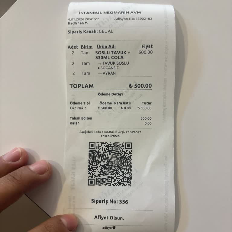 Dürümle Neomarin AVM Şubesinde Yemek Kartı Ödeme Sorunu Tekrarlıyor