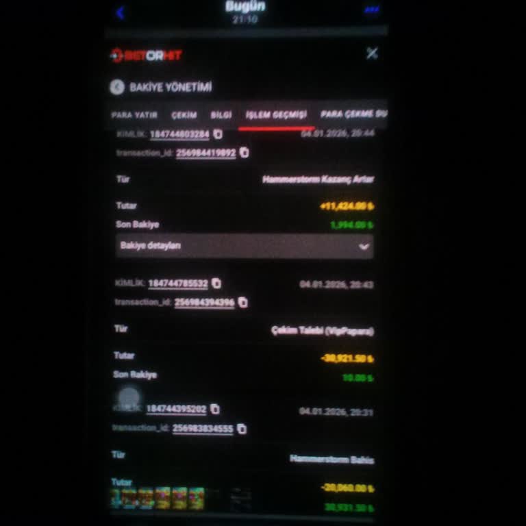 Betorhit Casino Hesabımdan İzinim Olmadan 31.000 TL Papara Transferi