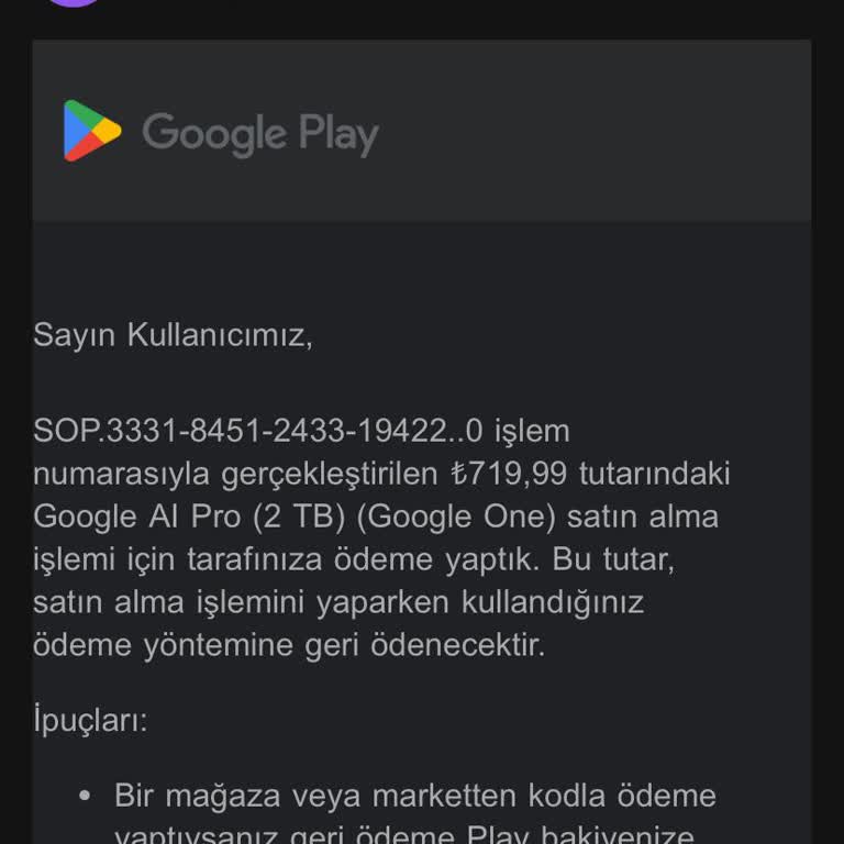 Google Play Ve Enpara Arasındaki 719,99 TL İade Sorunu