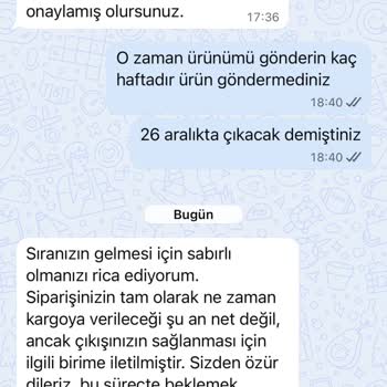 Kargo Gecikmesi Ve Sürekli Oyalama Organik Scarfs Siparişimin İptali Ve İadesi Gerekiyor