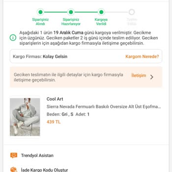 Trendyol'da Kolay Gelsin Kargo Gecikmesi Ve Teslimat Sorunu