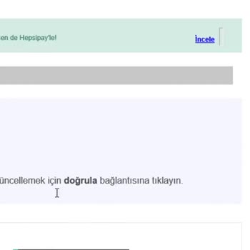 Hepsiburada Premium Bilgileri Güncelleme - Mail Doğrulama Kodu