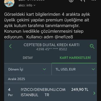Denebunu Premium Kutusu Hesaba Eklenmedi Ve İade Talebi