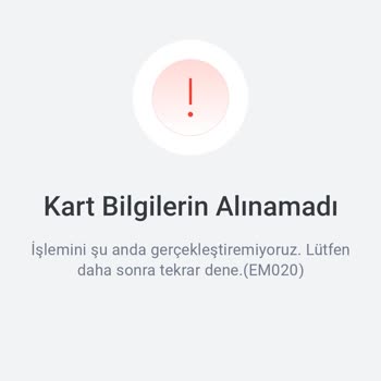 EM020 Hatası Nedeniyle Kredi Kartı Ödemesi Yapılamıyor