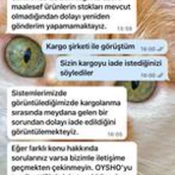 Stok Hatası Nedeniyle Sipariş İptali Ve Ürün Gönderim İsteği