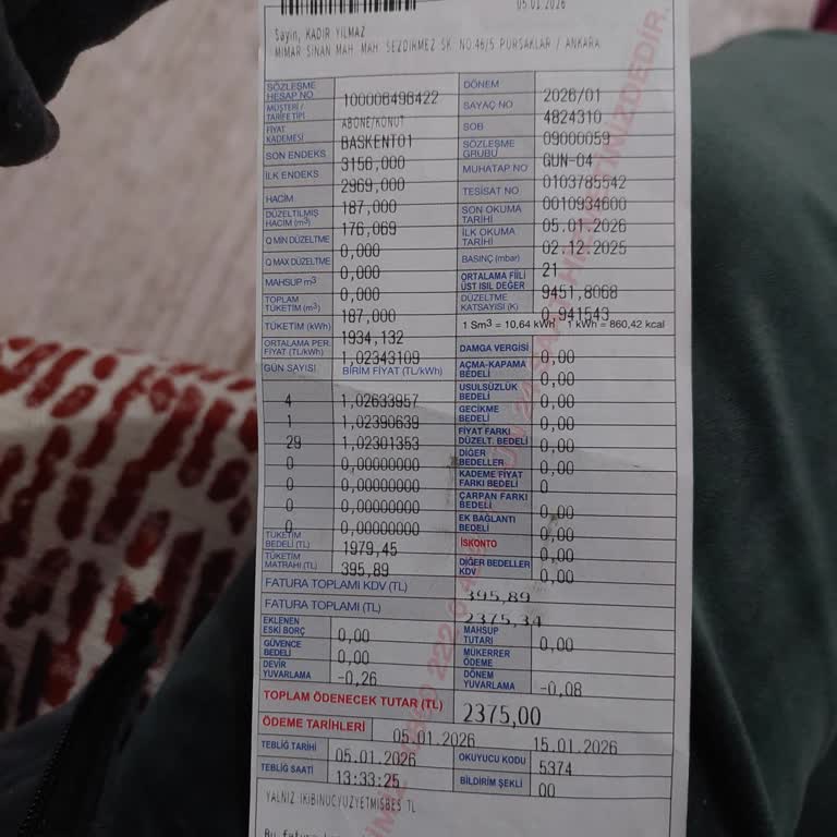 Doğalgaz Faturamda Açıklanamaz Artış Ve Sayacımın Kontrolü Talebi