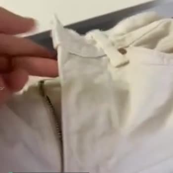 Mavi Beyaz Pantolon Sararması