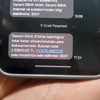 Garanti Bankası ATM’sinde 19.000 TL Kayıp Paranın Acil İadesi