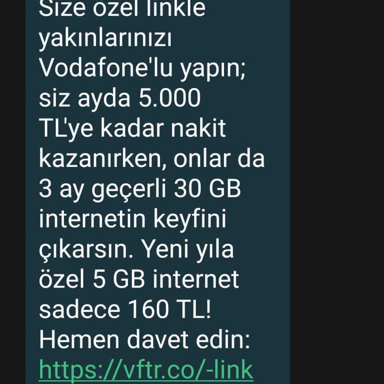 Numara Taşıdıktan Sonra Vodafone’dan Gelen Gereksiz Kampanya Mesajları